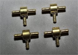 JMP T-Fittings Brass (4 per pack)